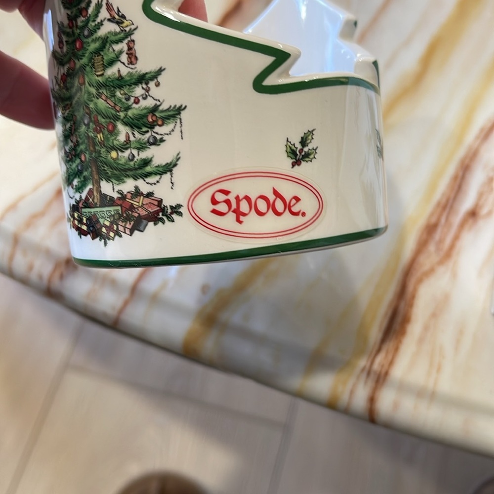 Spode . Christmas tree collection candle holders set . Used once. - Picture 4 of 6